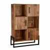 100x150x50 Industrial Highboard 3-türig - Schanow -Gosy-shop 100x150x50 industrial highboard 3 tuerig 3 faecher in natur schwarz schanow f