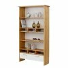 102x188x39 Standregal In Weiß & Honig - Enjes -Gosy-shop 102x188x39 standregal in weiss honig mit rueckwand schubladen enjes f