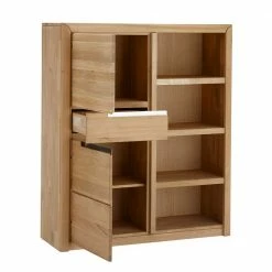 114x134x41 Wohnzimmer Schrank Mit Regal Teil - Croconia -Gosy-shop 114x134x41 wohnzimmer schrank mit regal teil aus wildeiche bianco croconia 04
