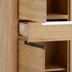 114x134x41 Wohnzimmer Schrank Mit Regal Teil - Croconia -Gosy-shop 114x134x41 wohnzimmer schrank mit regal teil aus wildeiche bianco croconia 05