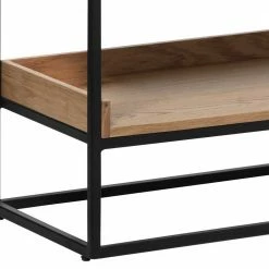 120x45x35 Niedriges Regal Mit Zwei Ablagen - Cheyenne -Gosy-shop 120x45x35 niedriges regal mit zwei ablagen in eiche schwarz cheyenne 02