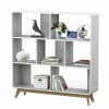 122x126x29 Scandi Regal Mit Abgerundeten Ecken - Kolreva -Gosy-shop 122x126x29 scandi regal mit abgerundeten ecken in weiss natur kolreva f