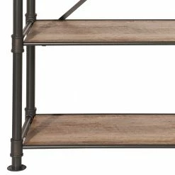 124x180x50 Factory Regal Mit Vier Fächern - Nenvia -Gosy-shop 124x180x50 factory regal mit vier faechern in holzoptik verwittert schwarz nenvia 04