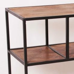 158x75x35 Loft Designregal Aus Massivholz Mango - Mendoza -Gosy-shop 158x75x35 loft designregal aus massivholz mango und metall in schwarz mendoza 04