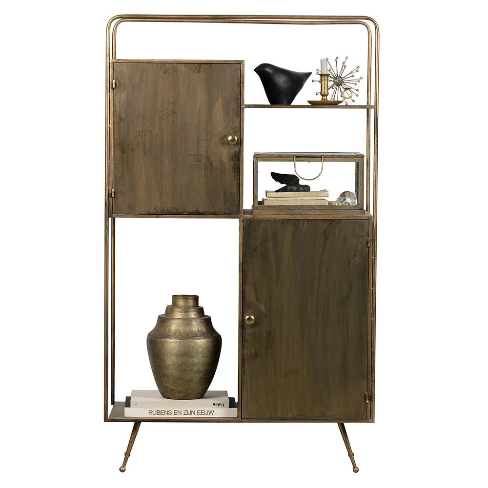 3 Fächer Regal Mit 2 Türen In Altmessingfarben - Membres 3 3 Fächer Regal Mit 2 Türen In Altmessingfarben - Membres – Bild 3