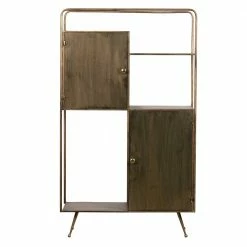 3 Fächer Regal Mit 2 Türen In Altmessingfarben - Membres 9 3 Fächer Regal Mit 2 Türen In Altmessingfarben - Membres -Gosy-shop 3 faecher regal mit 2 tueren in altmessingfarben aus stahl vintage style membres 03