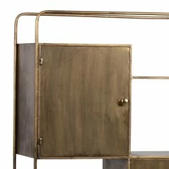 3 Fächer Regal Mit 2 Türen In Altmessingfarben - Membres 10 3 Fächer Regal Mit 2 Türen In Altmessingfarben - Membres -Gosy-shop 3 faecher regal mit 2 tueren in altmessingfarben aus stahl vintage style membres 04