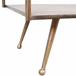 3 Fächer Regal Mit 2 Türen In Altmessingfarben - Membres 11 3 Fächer Regal Mit 2 Türen In Altmessingfarben - Membres -Gosy-shop 3 faecher regal mit 2 tueren in altmessingfarben aus stahl vintage style membres 05