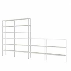 392 Cm Breites Stahl & Holz Regal System In Weiß - Leyma