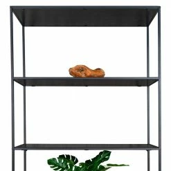 4 Fächer Stahlregal In Schwarz - Esbessa -Gosy-shop 4 faecher stahlregal in schwarz im industry und loft stil esbessa 04