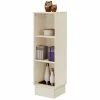 40x126x34 Kiefernholz Regal In Creme - Rospus -Gosy-shop 40x126x34 kiefernholz regal in creme gewachst mit 3 faechern rospus f