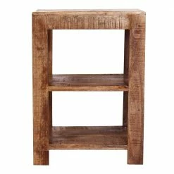 44x60x44 Holz Regal Mit Zwei Fächern - Olmedo -Gosy-shop 44x60x44 holz regal mit zwei faechern aus mangobaum massivholz olmedo 03