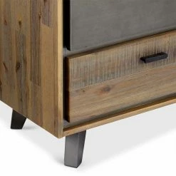 60cm Breites Regal In Akazie & Grau - Cevesta -Gosy-shop 60cm breites regal in akazie grau mit 4 faechern 2 schubladen cevesta 03