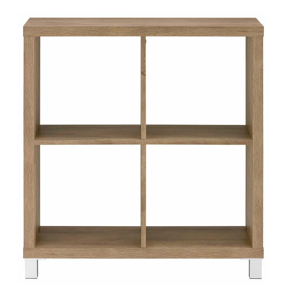 76x83x29 4 Fächer Regal In Eiche Dekor - Suad 3 76x83x29 4 Fächer Regal In Eiche Dekor - Suad – Bild 3