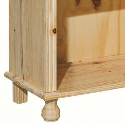 77x180x30 Landhaus Bücherregal Mit Kugelfüßen - Kascanu -Gosy-shop 77x180x30 landhaus buecherregal mit kugelfuessen aus kiefer massivholz kascanu 02