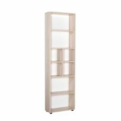 8 Fächer Regal Mit Rückwand - 55x187x23 Cm - Neogra -Gosy-shop 8 faecher regal mit rueckwand 55x187x23 cm in sonoma eiche hell weiss neogra 04