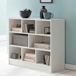 80x69x30 Standregal Mit 8 Fächern - Bordon -Gosy-shop 80x69x30 standregal mit 8 faechern in weiss mit rueckwand bordon 02