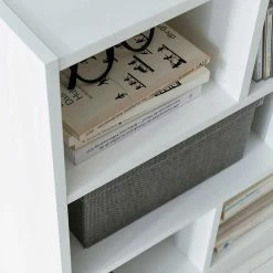 80x69x30 Standregal Mit 8 Fächern - Bordon -Gosy-shop 80x69x30 standregal mit 8 faechern in weiss mit rueckwand bordon 03