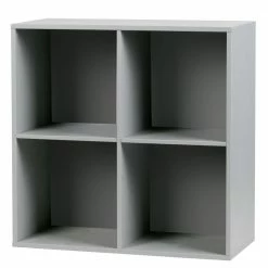 81x81x35 4 Fächer Regal Aus Massivholz - Lanik