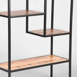 87x182x35 Design Industrialregal Aus Massivholz - Flippo 9 87x182x35 Design Industrialregal Aus Massivholz - Flippo -Gosy-shop 87x182x35 design industrialregal aus massivholz und metall in schwarz flippo 03