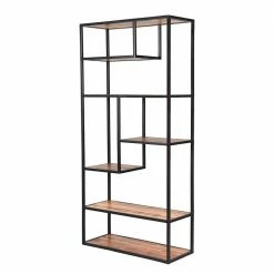 87x182x35 Design Industrialregal Aus Massivholz - Flippo