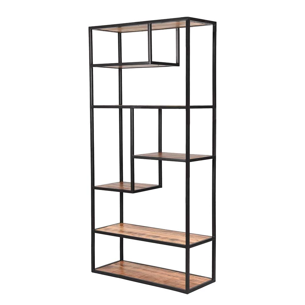 87x182x35 Design Industrialregal Aus Massivholz - Flippo 1 87x182x35 Design Industrialregal Aus Massivholz - Flippo