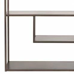 87x182x35 Designregal Mit Sechs Fächern - Milarin -Gosy-shop 87x182x35 designregal mit sechs faechern aus metall in grau antik milarin 04