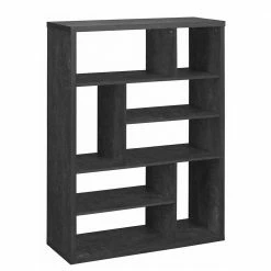 90x120x35 Design Regal In Dunkler Betonoptik - Fine