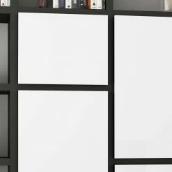 Breites Design Regal Emjana In Braun Und Weiß 5 Breites Design Regal Emjana In Braun Und Weiß -Gosy-shop breites design regal in braun und weiss aus wabenplatte emjana 03