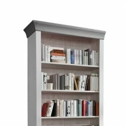 Buchregal Mirandesca In Weiß Grau -Gosy-shop buchregal weiss grau kiefer massiv mirandesca 02