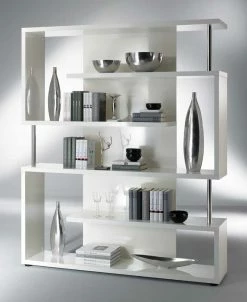 Bücherregal Tiana In Hochglanz Weiß