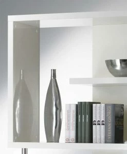 Bücherregal Tiana In Hochglanz Weiß -Gosy-shop buecherregal hochglanz weiss tiana 03