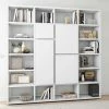 Bücherregal Vinitaro In Weiß -Gosy-shop buecherregal in weiss mit geschlossenem stauraum vinitaro 01