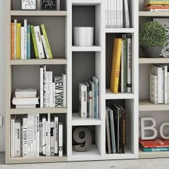 Design Regal Mit 28 Fächern - Granna -Gosy-shop design regal mit 28 faechern in beige matt weiss glanz granna 02