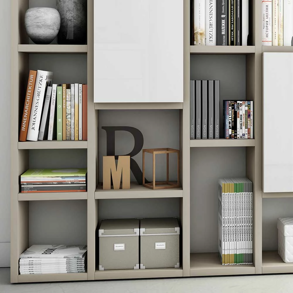 Design Regal Wand In Beige Matt - Alwin 2 Design Regal Wand In Beige Matt - Alwin – Bild 2