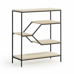 Design Standregal Ruamantico In Natur Und Schwarz