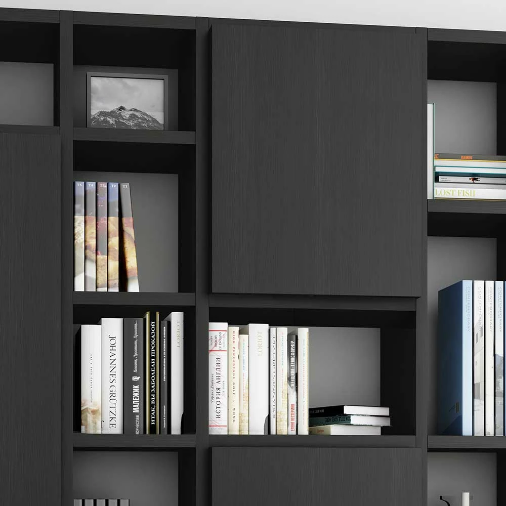 Eiche Dekor Regal In Schwarzbraun - Mocart 3 Eiche Dekor Regal In Schwarzbraun - Mocart – Bild 3