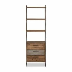 Factory Standregal Mit Drei Schubladen - Intinesta -Gosy-shop factory standregal mit drei schubladen drei faechern aus holz stahl intinesta 02