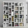 Geräumiges Bücher Regal In Weiß - Viradio -Gosy-shop geraeumiges buecher regal in weiss mit 28 offenen faechern viradio 01