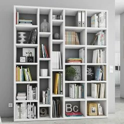 Geräumiges Bücher Regal In Weiß - Viradio