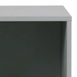 Graues Holzregal Mit Metallgestell Schwarz - Lanik -Gosy-shop graues holzregal mit metallgestell schwarz im skandi design lanik 02