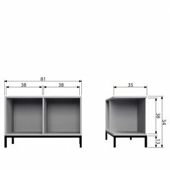 Graues Holzregal Mit Metallgestell Schwarz - Lanik -Gosy-shop graues holzregal mit metallgestell schwarz im skandi design lanik 04