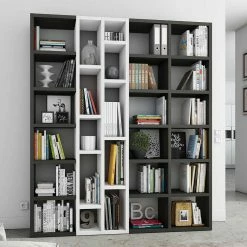 Großes Regal In Eiche Schwarzbraun - Comoto