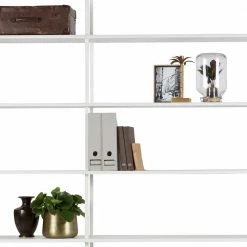 Großes Stauraum Regalsystem In Weiß - Leyma -Gosy-shop grosses stauraum regalsystem in weiss aus stahl und holz 295x220x31 leyma 03