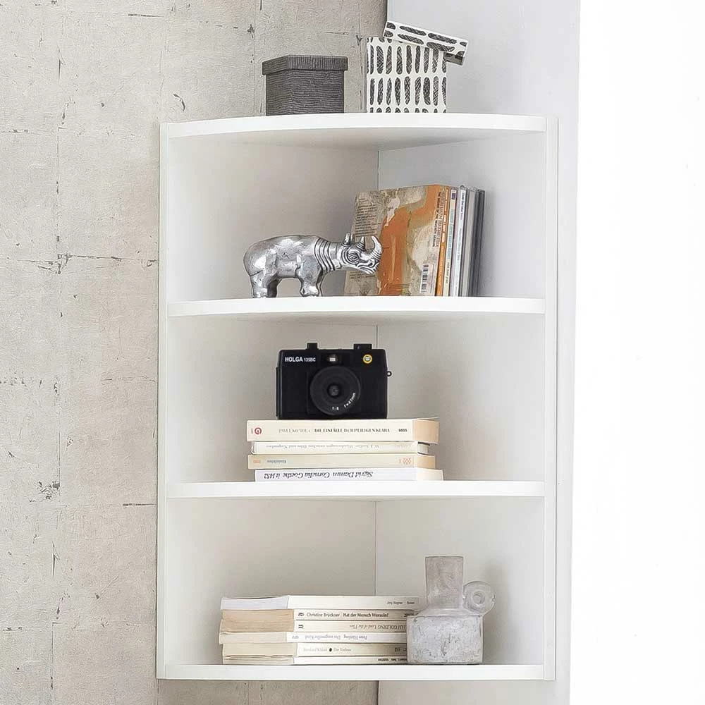 Hängendes Eckregal In Weiß - Nadelle 2 Hängendes Eckregal In Weiß - Nadelle – Bild 2