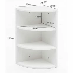 Hängendes Eckregal In Weiß - Nadelle 7 Hängendes Eckregal In Weiß - Nadelle -Gosy-shop haengendes eckregal in weiss melaminbeschichtet 30x60x30 nadelle 03