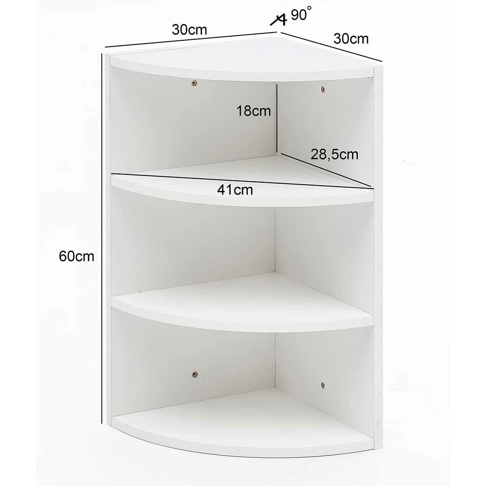Hängendes Eckregal In Weiß - Nadelle 4 Hängendes Eckregal In Weiß - Nadelle – Bild 4