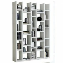 Hochglanz Bücherregal Dave In Weiß