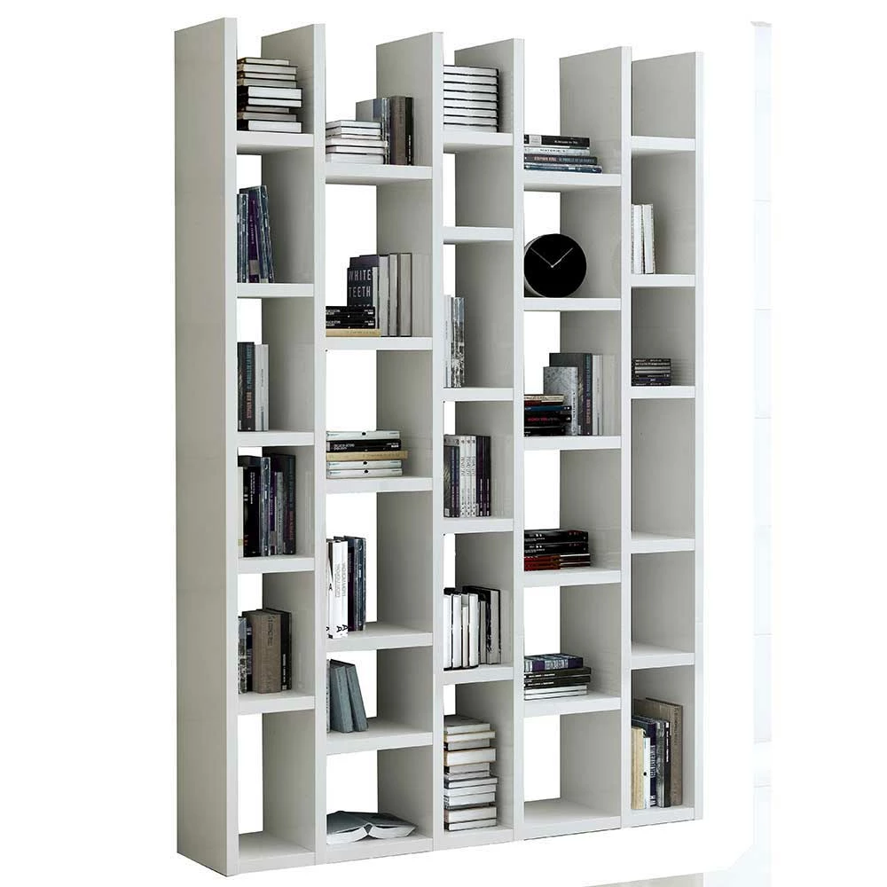 Hochglanz Bücherregal Dave In Weiß 1 Hochglanz Bücherregal Dave In Weiß