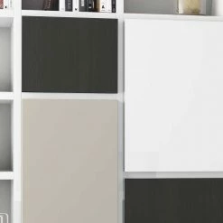 Hochglanz Designregal In Weiß - Solcho 5 Hochglanz Designregal In Weiß - Solcho -Gosy-shop hochglanz designregal in weiss mit beige schwarzbraun solcho 03